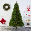 Nearly Natural 7-ft Montana Mixed Pine Artificial Christmas Tree with Pine Cones, Berries and 500 Clear LED Lights - 4 of 4