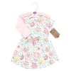 Touched by Nature Infant and Toddler Girls Organic Cotton Dress and Cardigan, Traditional Floral - 2 of 4