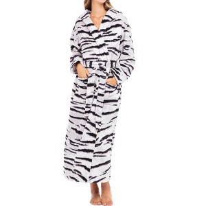 ADR Plush Fleece Women's Robe, Long Hooded Women's Bathrobe, Soft Cozy Women's Bath Robe & Plus Sizes - 1 of 4