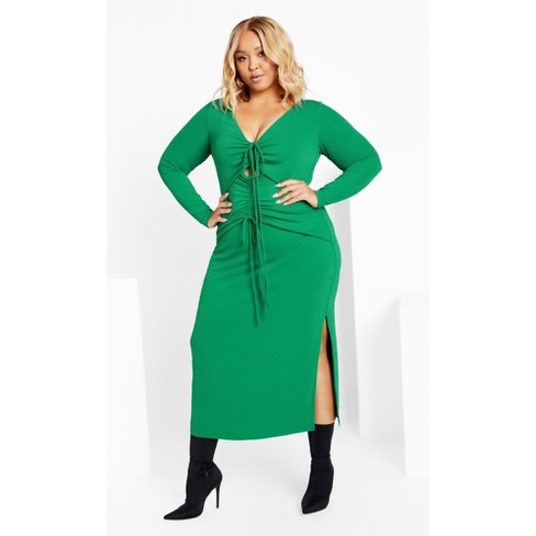 Women's Plus Size Blakely Maxi Dress - jellybean | CITY CHIC - image 1 of 4