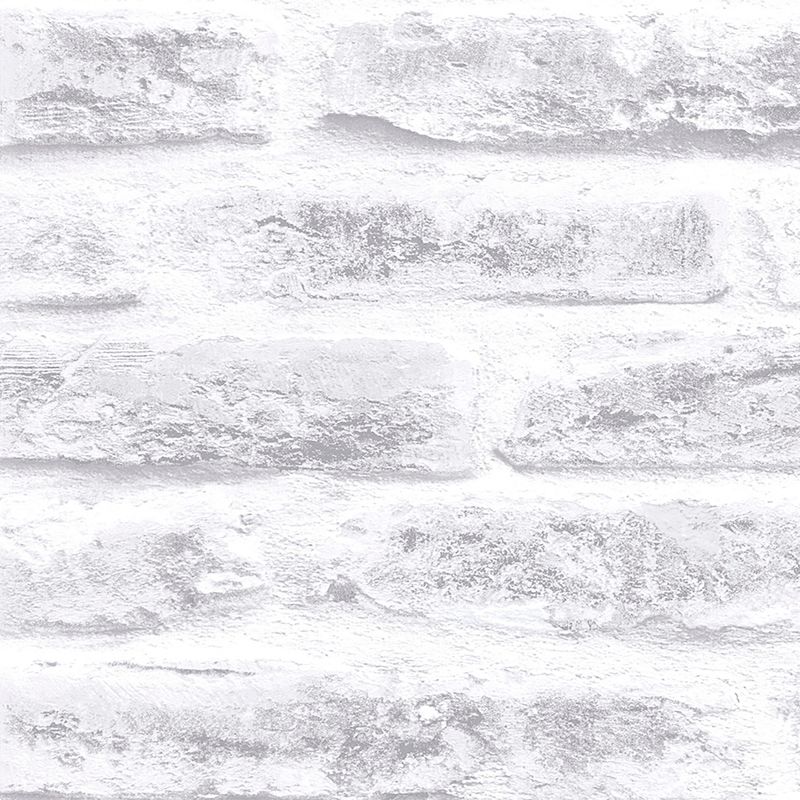 Strata Brick White Wallpaper, 4 of 6
