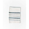 Slickblue Cotton Tea Towel, 16 x 25 Inch Handwoven Kitchen Towel with Striped Design in Stone, Navy or Beige - 3 of 3