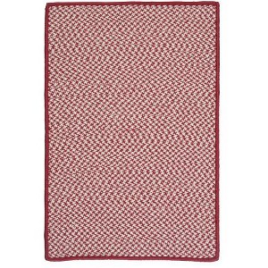 Colonial Mills Outdoor Houndstooth Tweed Braided Rug, Sangria 5'x7', Rectangle Shape - 1 of 3