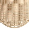 Springcrest 13" Top x 15 1/2" Bottom x 11 3/4" High x 11 3/4" Slant Lamp Shade Replacement Medium Beige Drum Unbleached Rattan Spider Harp Finial - 2 of 4
