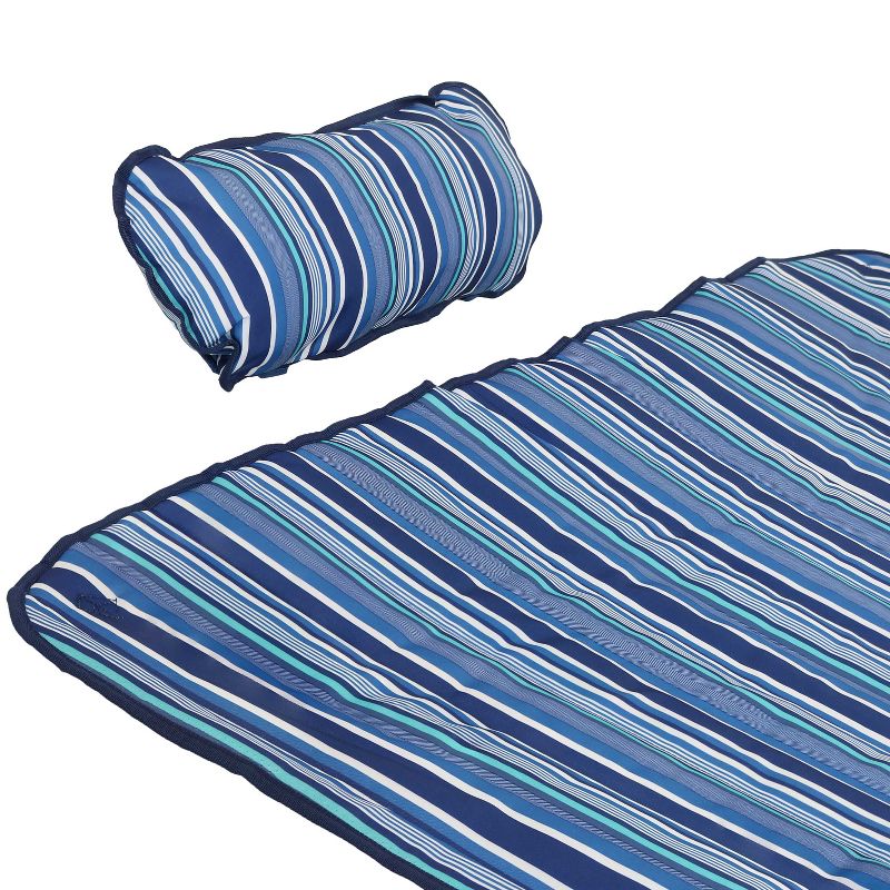 Sunnydaze Outdoor Weather-Resistant Polyester Quilted Hammock Cushion Pad and Hammock Pillow with Ties, 4 of 12