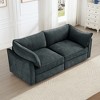 2-Seater Chenille Storage Loveseat with Pull-Out Drawers - 2 of 4