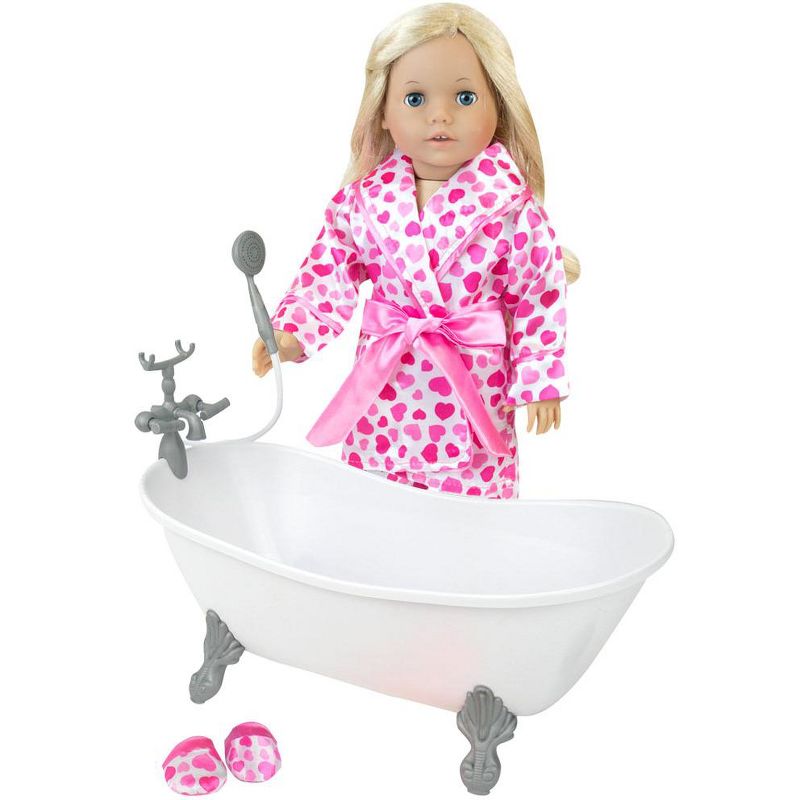 Sophia’s Classic Clawfoot Bathtub Pretend Furniture for 18" Doll, 5 of 6