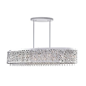 CWI Lighting Bubbles 16 Light Drum Shade Chandelier With Chrome Finish - 1 of 4