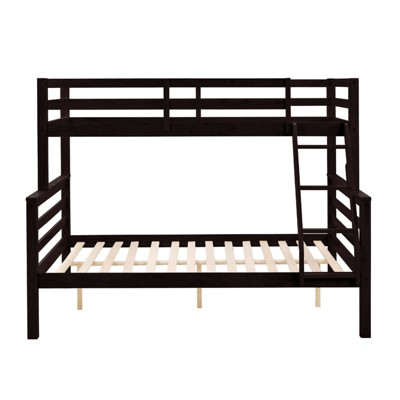 AZL1 Life Concept Beds Durable and Secure Twin over Twin Bunk Bed High Guardrail Durable Construction for Kids Room, Espresso, 79.53"*58.66"*61.81"