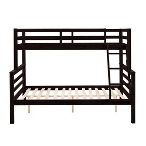 AZL1 Life Concept Beds Durable and Secure Twin over Twin Bunk Bed High Guardrail Durable Construction for Kids Room, Espresso, 79.53"*58.66"*61.81" - 1 of 4