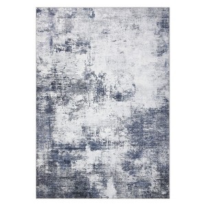 Washable Modern Abstract Rug Non Slip Low Pile Rug Soft Contemporary Throw Floor Cover Foldable Indoor Carpet for Living Room Bedroom - 1 of 4