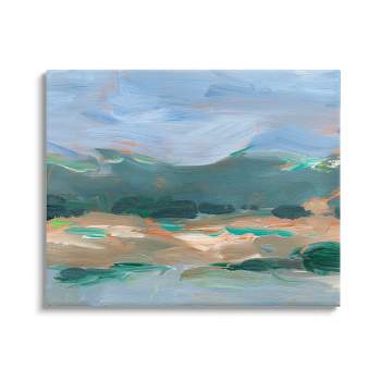 Stupell Industries Abstract Landscape Blue Sky Scenery Canvas Wall Art