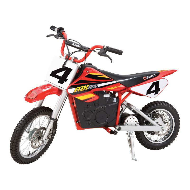Razor MX500 Dirt Rocket Adult & Teen Ride On High-Torque Electric Motocross Motorcycle Dirt Bike, Speeds up to 15 MPH, Ages 14 and Up, Red, 1 of 8
