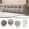 Soft Wedge Teddy Velvet Headboard Pillow w/ Side Pocket - PP Cotton Filled, Triangular Backrest Cushion for Dorm Bed - 2 of 4