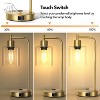 KTMBDW Touch Table Lamps for Bedrooms Set of 2 - 3-Way Dimmable Nightstand Lamps with USB Ports, Gold Bedside Lamps with Glass Shade for Living Room - 3 of 4