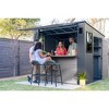 Suncast 8' x 7' Cabana Entertainment Storage Shed, All-Weather Shelter, Gray - 3 of 4