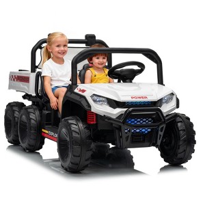 24V 4WD Electric Dump Truck for Kids, 2-Seater Ride-on Toy with Parent Remote Control - 1 of 4