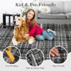 Washable Rug Modern Plaid Rug Non Slip Non Shedding Rug Low Pile Rugs Foldable Indoor Carpet for Living Room Bedroom Study Room Guest Room Playroom - 4 of 4