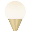 360 Lighting Leah 25 3/4" High Modern Accent Table Lamp Gold Brass Finish Metal Single Glass White Globe Shade Living Room Bedroom Bedside Nightstand - 3 of 4