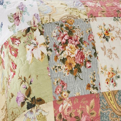 Blooming Prairie King Patchwork Cotton Sham