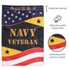 Magnolia Garden Proud Navy Veteran Stars Stripes 13 x 18 Inch Polyester Garden Flag - 2 of 2