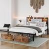 NicBex Queen/King Size Bed Frame with Storage Headboard,2 Drawers and Power Outlet for Adults/Boys/Girls - 3 of 4