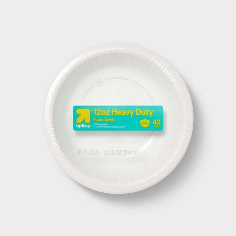 Paper Bowl - White - 42ct/12oz - up &#38; up&#8482;, 1 of 4