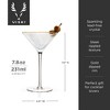 Viski Meridian Martini Glasses - Stemmed Fun Cocktail Glasses - Art Deco Ripple Gold Rimmed Crystal Glassware - 7.8oz Set of 2 - 4 of 4