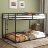 Bunk Bed Frame, Sturdy Full over Full Metal Bunk Black for Kids and Adult, Low Profile and Easy Climbing with Stable Ladder, No Box Spring Needed - 2 of 4