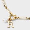 14K Gold Dipped Pearl Charm on Chain Initial Necklace - A New Day Gold - 4 of 4