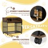 Whisen 38'' Heavy Duty Dog Crate with Lockable Wheels - 4 of 4