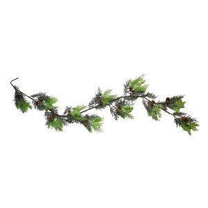 Northlight 5' Berry, Cedar and Pine Cone Artificial Christmas Garland - Unlit - 1 of 2