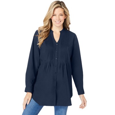 Woman Within Plus Size Perfect Pintuck Tunic