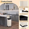 8 Gal Step-On Trash Can with Soft-Close Lid, Modern Minimalist Design for Kitchen Laundry Bathroom Office, Removable Inner Bucket - 3 of 4