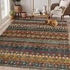 Runner Rug Vintage Distressed Geometric Hallway Carpet Machine Washable Non-Slip Indoor Long Rug Non-Shedding Accent Carpet - 2 of 4