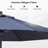 PURPLE LEAF Patio Umbrella Outdoor Table Umbrella Aluminum Frame Market Umbrella Sun Umbrella with 8 Sturdy Ribs - 3 of 4