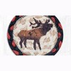 Earth Rugs Winter Elk Coaster – 5"x5" Braided Jute with Printed Woodland Wildlife Scene for Rustic Lodge & Cabin Decor - 3 of 3