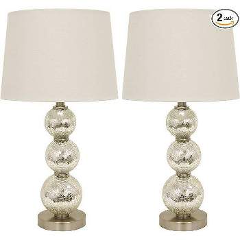 Decor Therapy (Set of 2) Tri-Tiered Glass Table Lamps