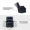 Favonius Wooden Upholstery Genuine Leather Swivel Rocker Recliner with Nailhead Trim for Bedroom and Living Room| ART OF LIVING DESIGNS - 4 of 4