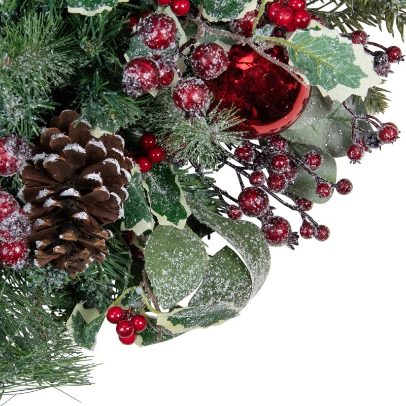 Northlight Frosted Long Needle Pine and Ornaments Artificial Christmas Wreath, 32-Inch, 2 of 4
