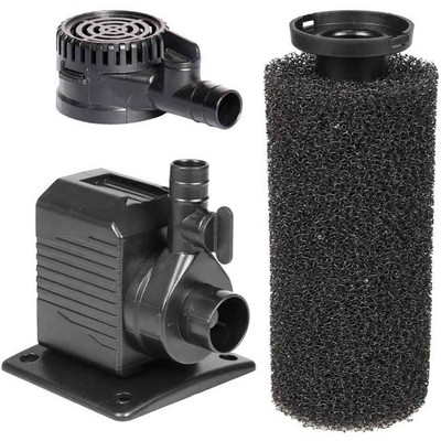 Beckett 250 GPH Submersible Small Sponge Filter Pump for Indoor/Outdoor Ponds, Fountains, Water Gardens, 250 Gallons Per Hour.