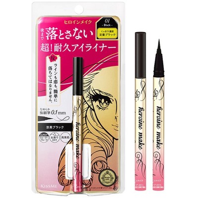 Kiss Me Heroine Make Prime Liquid Eyeliner Rich Keep, #01 Jet Black, 0.01 oz