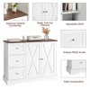 Buffet Cabinet with Storage, Coffee Bar Cabinet with 3 Drawers - 4 of 4