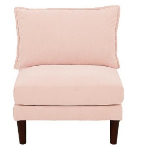 TiramisuBest Beautiful Blush Pink One Arm Chair Morgan Fabric 1pc Chair Pillow Soft Cushion Wood Legs Living Room Furniture - 1 of 4