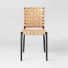 Wellfleet Woven Leather Metal Base Dining Chair - Threshold™ - image 3 of 4