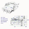 NicBex Convertible Sleeper Chair,Pull-out Sofa Bed with 2 Seat/3 Seat,Couches with Modern Design for Living Room,Gray/Beige/Green - 3 of 4