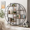 5-Tier Metal Plant Shelf For Indoor Outdoor Tall Plant Stand Storage Bookcase Suitable For Bedroom Living Room Balcony Garden PHO_10WO Round Rack - 2 of 4