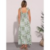 INSPIRE CHIC Women's Square Neck Sleeveless Elastic Waist A-Line Maxi Dress - 3 of 4