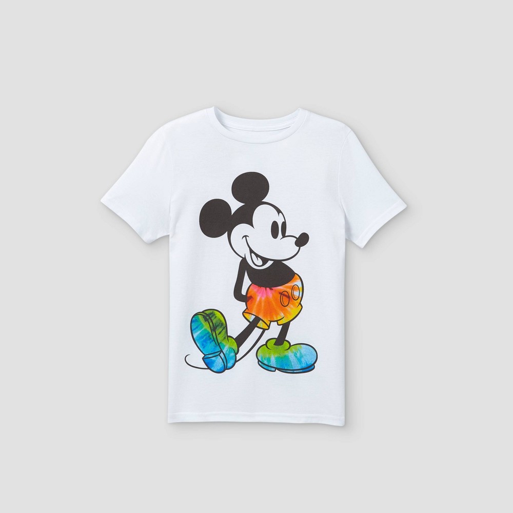 Boys' Disney Mickey Mouse Short Sleeve Graphic T-Shirt - (White  Children’s Medium)