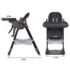 CIPACHO Adjustable Baby High Chair 0-6 Years – Portable Infant Feeding Seat with Safety Belt, Silent Lockable Wheels & Easy-Clean Design Black - 2 of 4